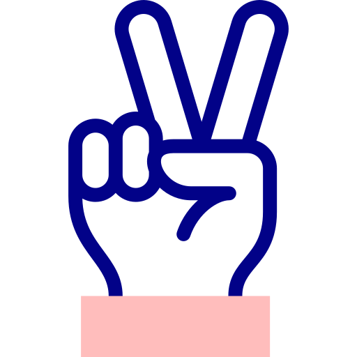 Peace sign Detailed Mixed Lineal color icon