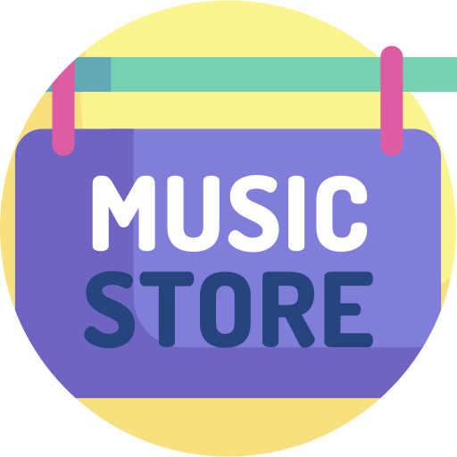 tienda de música icono gratis