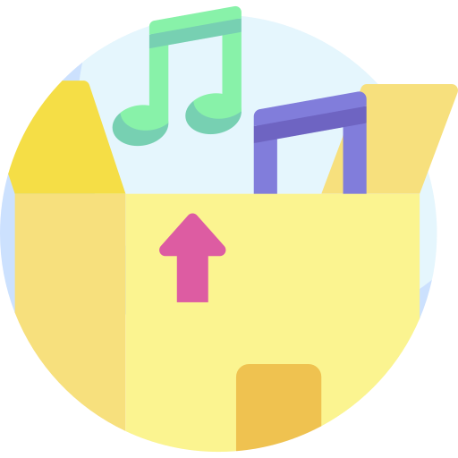 tienda de música icono gratis