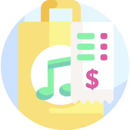 tienda de música icono gratis