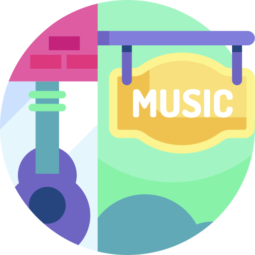 tienda de música icono gratis