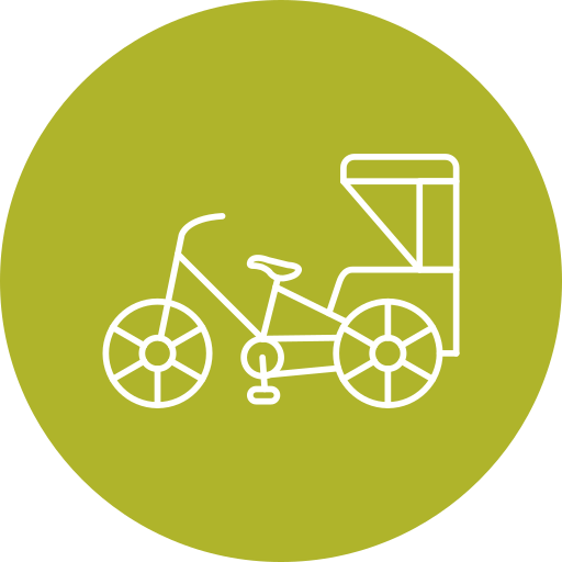 ciclo rickshaw icono gratis