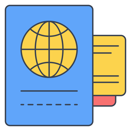 pasaporte internacional icono gratis