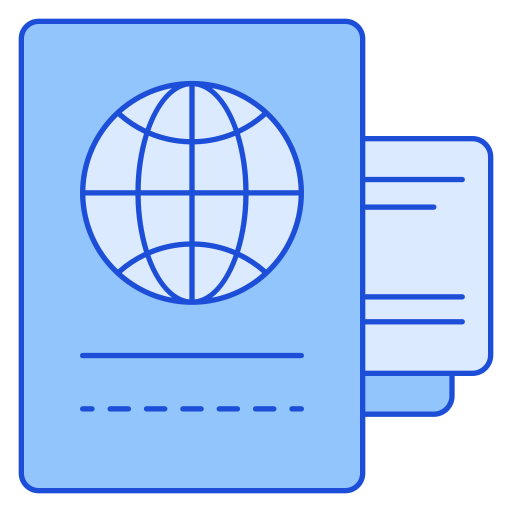 pasaporte internacional icono gratis