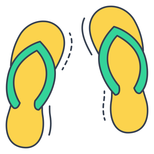 Sandals Generic Thin Outline Color icon