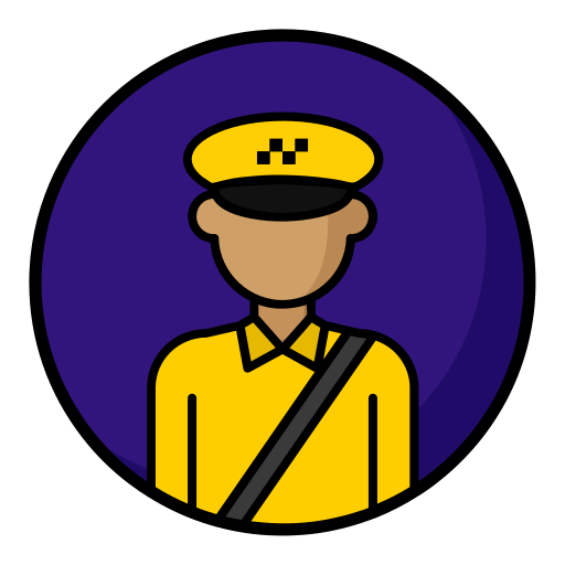 conductor de taxi icono gratis