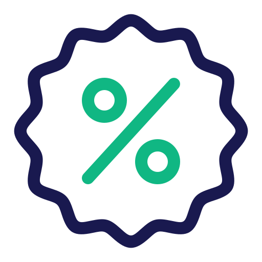 Discount label free icon