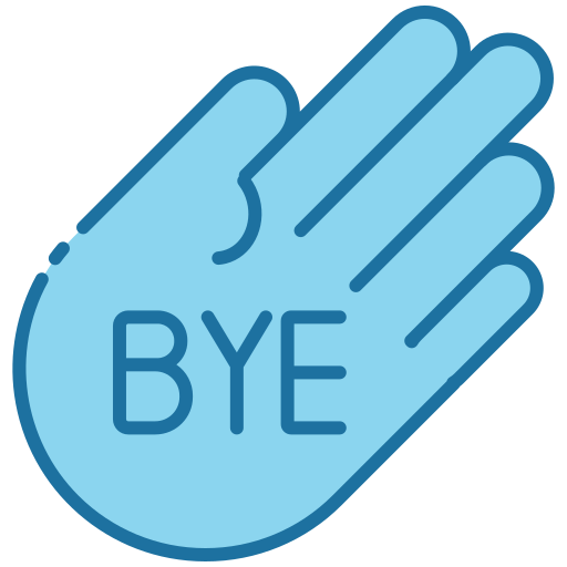 Bye free icon