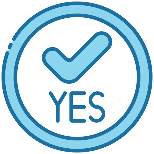 yes icon png blue