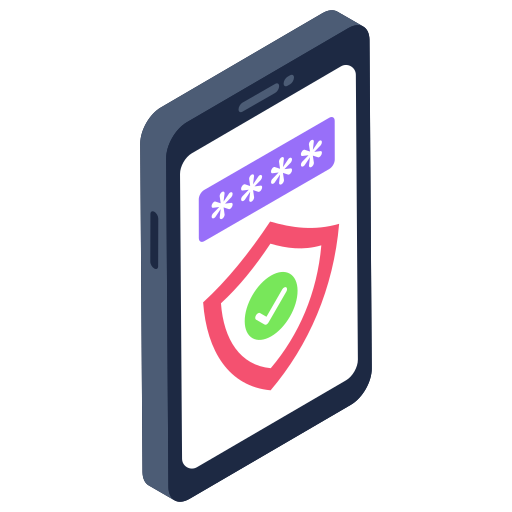 Mobile password Generic Isometric icon