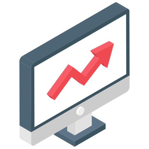 gráfico en línea icono gratis