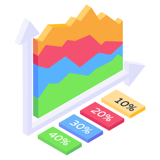 gráfico de área icono gratis