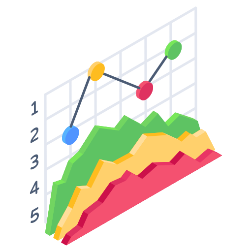 gráfico de área icono gratis