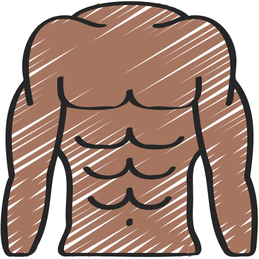 Sixpack abs Icon - Download in Colored Outline Style