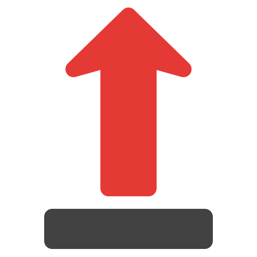 Up Arrow Icon Red