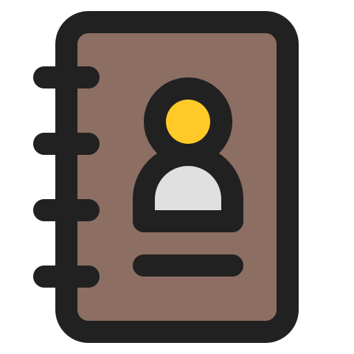 libreta de contactos icono gratis