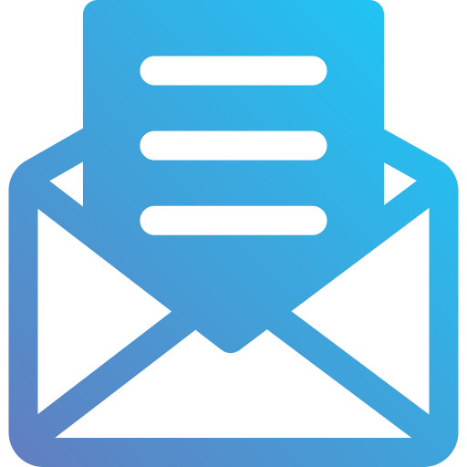 Email Generic Outline Gradient icon