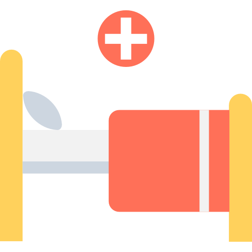 Hospital bed Flat Color Flat icon