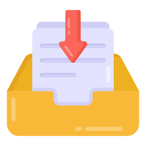 descarga de archivos icono gratis