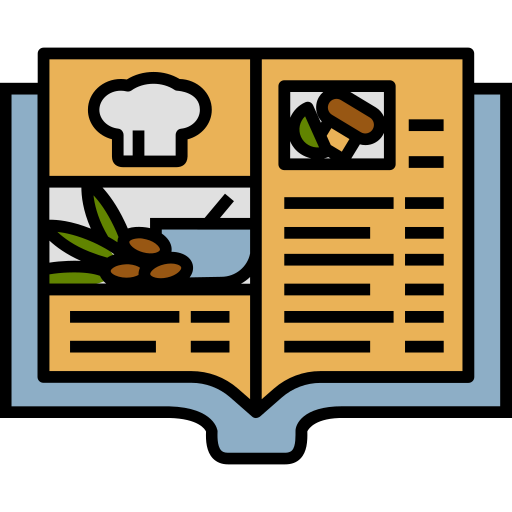 libro de recetas icono gratis