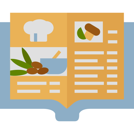 libro de recetas icono gratis