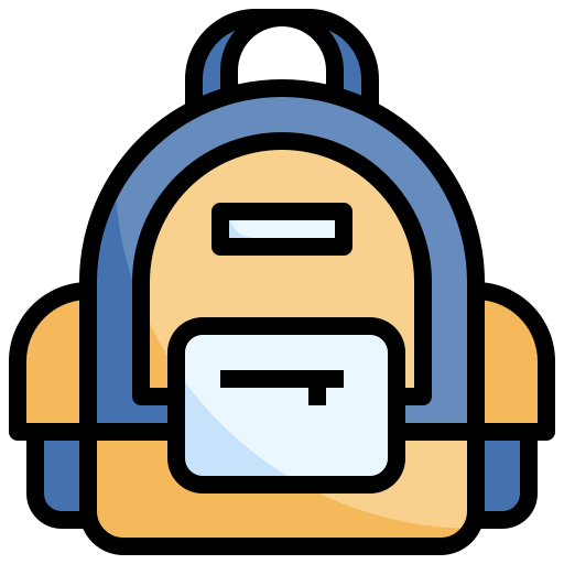 bolsa para la escuela icono gratis