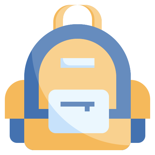 bolsa para la escuela icono gratis