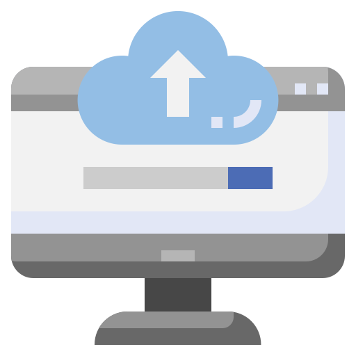 carga en la nube icono gratis