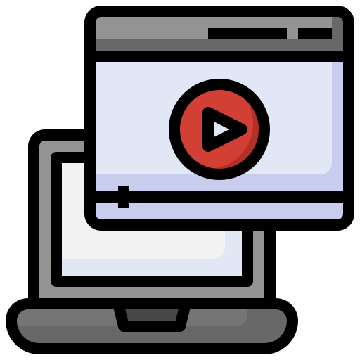 video educativo icono gratis