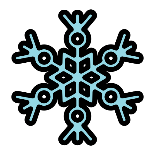 Snowflake Generic Outline Color icon