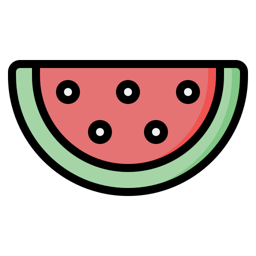 Watermelon Generic Outline Color icon