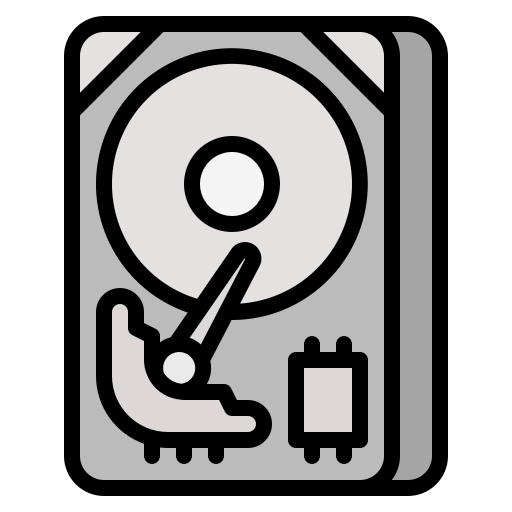 Hard disk Generic Outline Color icon