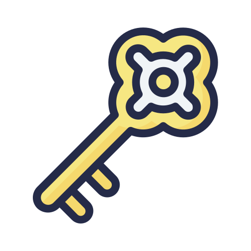 Key Generic Outline Color icon