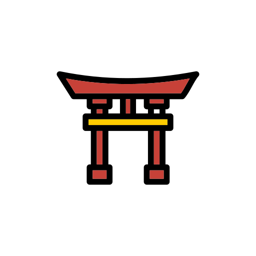 Itsukushima shrine Generic Outline Color icon