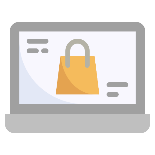las compras en línea icono gratis