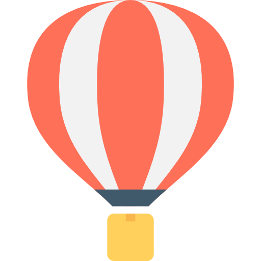 Flat Color Flat Hot air balloon icon