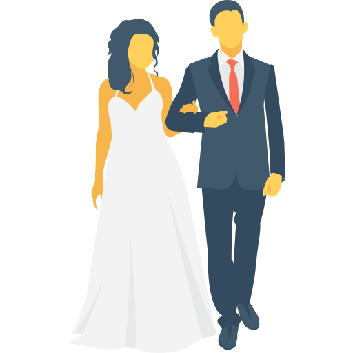 recién casados icono gratis