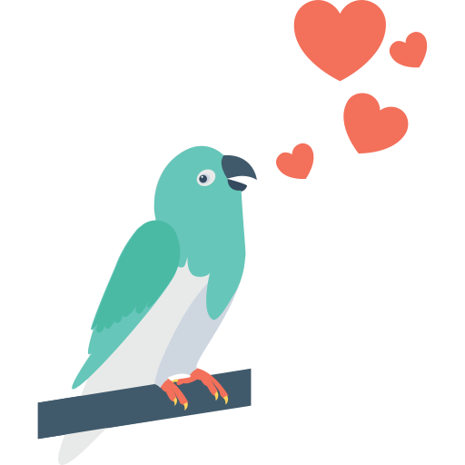 pájaro del amor icono gratis