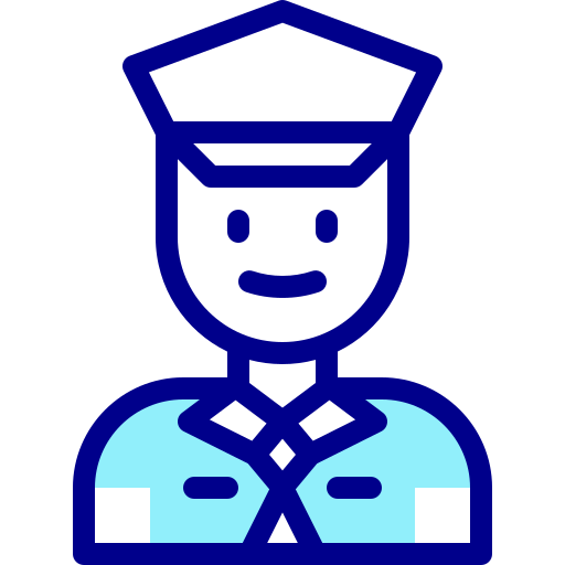 Cop Detailed Mixed Lineal color icon