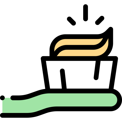 Toothbrush Detailed Rounded Lineal color icon