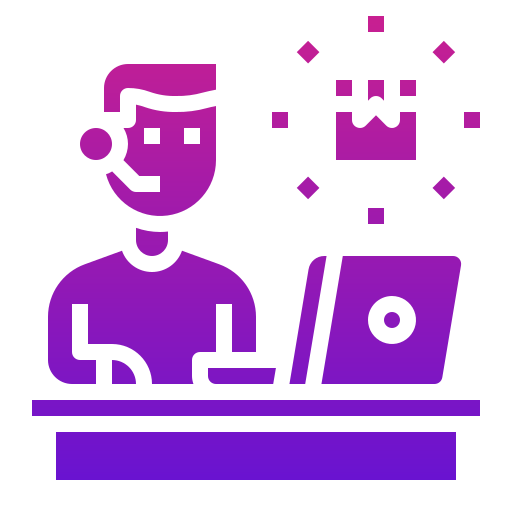 agente de centro de llamadas icono gratis