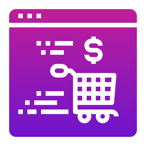 las compras en línea icono gratis