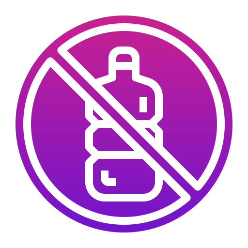 No Plastic Bottles Generic Flat Gradient Icon 9473