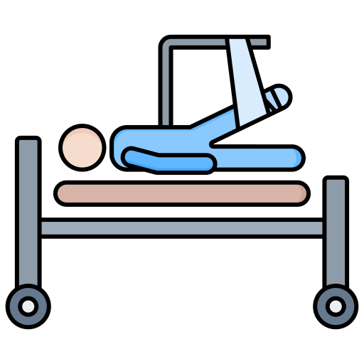 Broken leg - Free medical icons