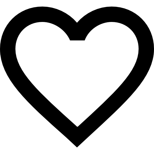 Любимая кнопка контура сердца бесплатно иконка