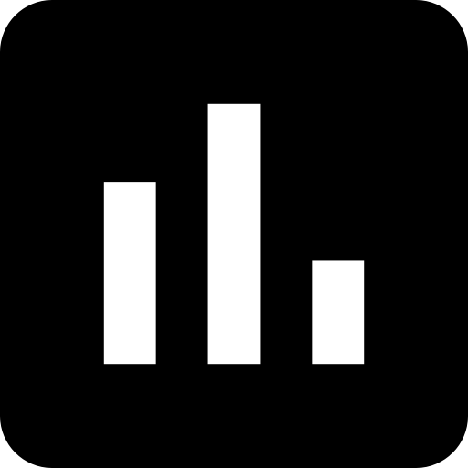 Symbole de sondage sur un carré noir avec des coins arrondis - Icônes  interface gratuites