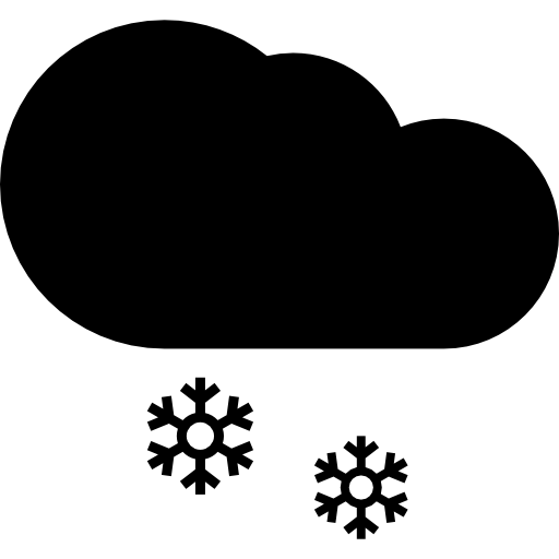 Snowing sky icon