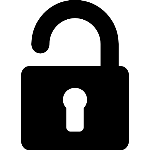 Unlocked padlock free icon