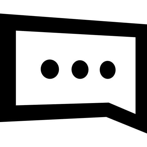 bocadillo de diálogo con puntos suspensivos icono gratis