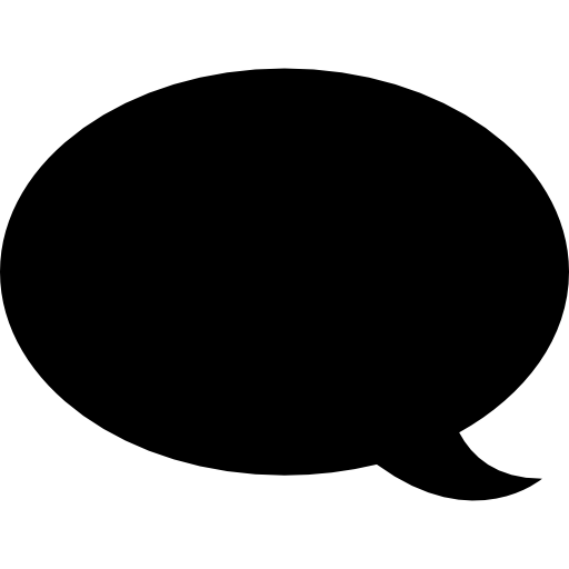 Black speech bubble free icon